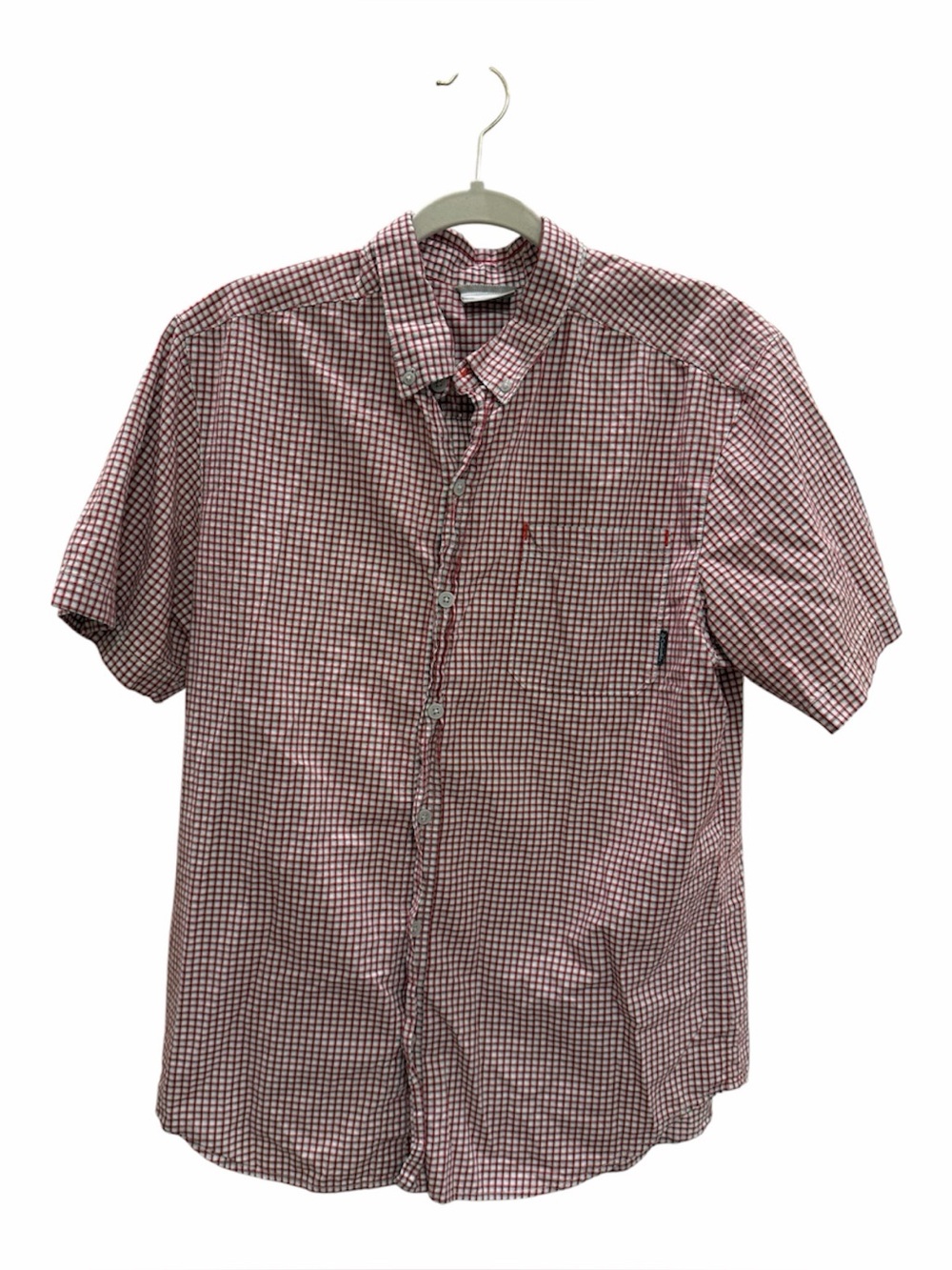 Columbia Mens Button Shirt Size M
Red And White Checkered Short Sleeve